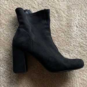 MIA Suede Black Sock Booties 👢